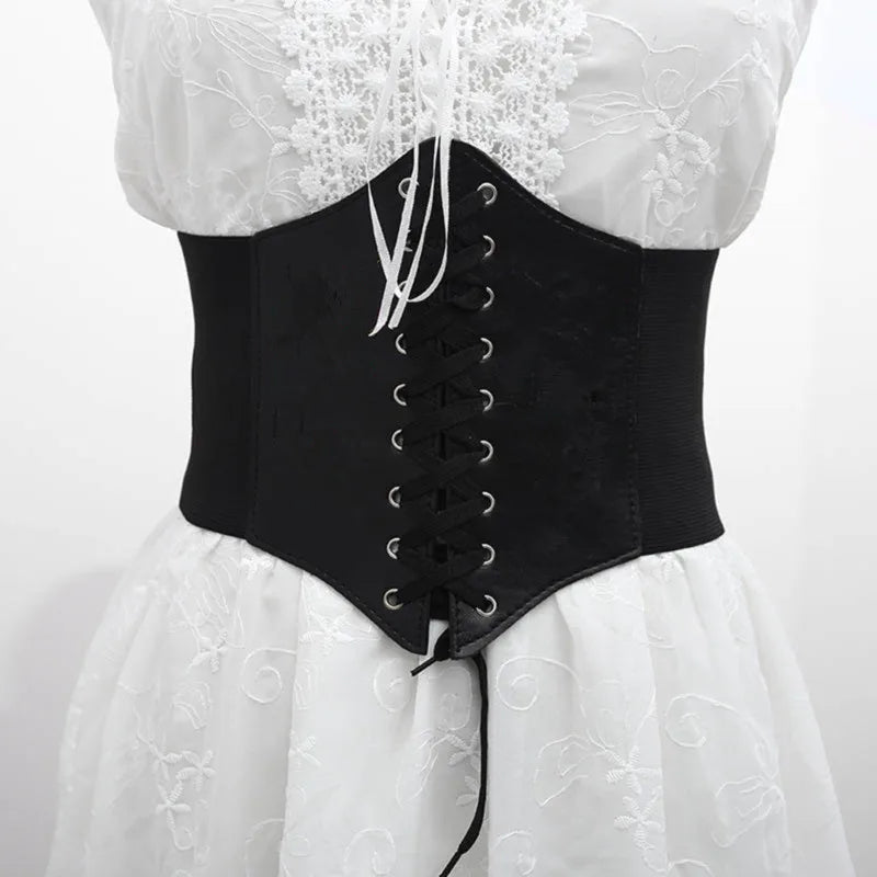 2024 Corset Wide Belts Pu Leather Slimming Body For Women Elastic Waist Cinto Sobretudo Feminin Ceinture Femme Fajas