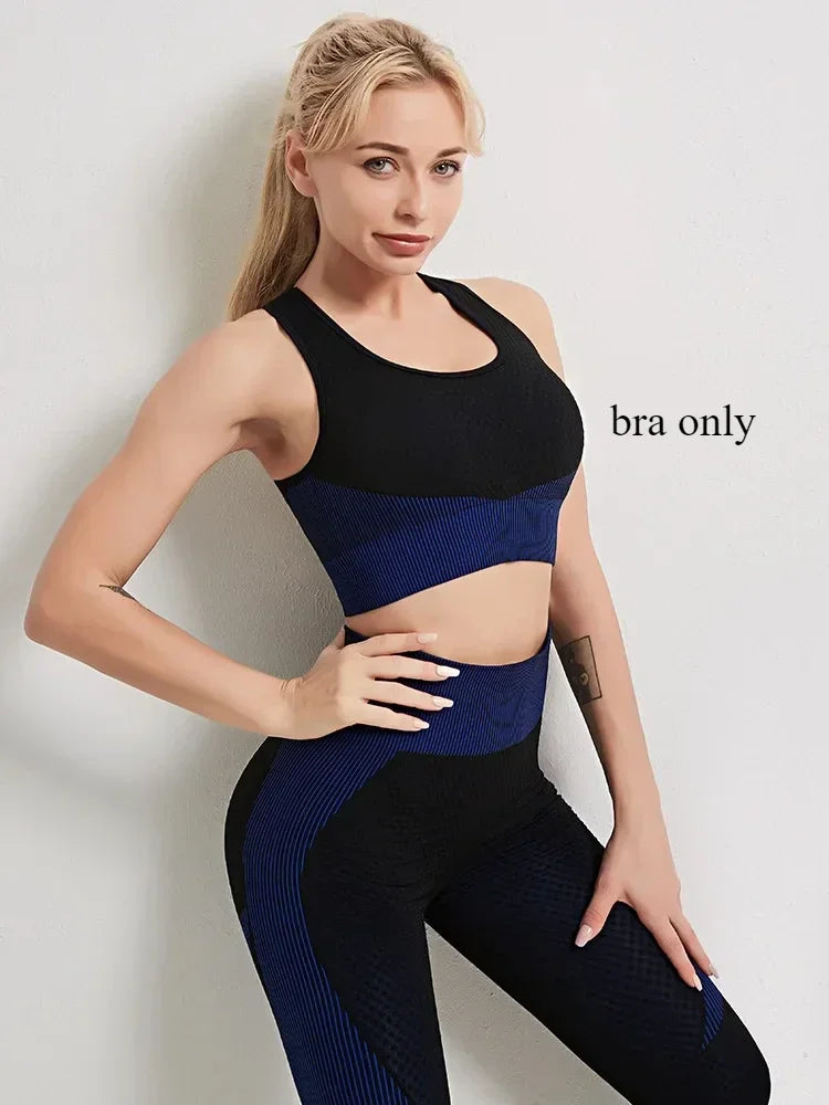 Women's Yoga Set for Gym Fitness Outfit with Zipper Long Sleeve Crop Bra Top and Leggings Separately Sold