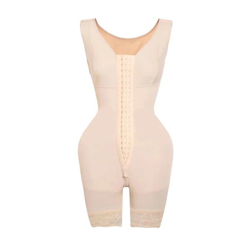 Full Body Fajas Colombianas Shaper High Compression Shapewear Girdle With Brooches Bust For Postpartum Slimming Sheath Belly
