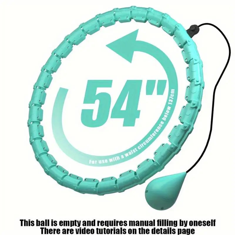 Adjustable Detachable Exercise Hoop, 2-in-1 Waist Training Fitness Pilates Hoop
