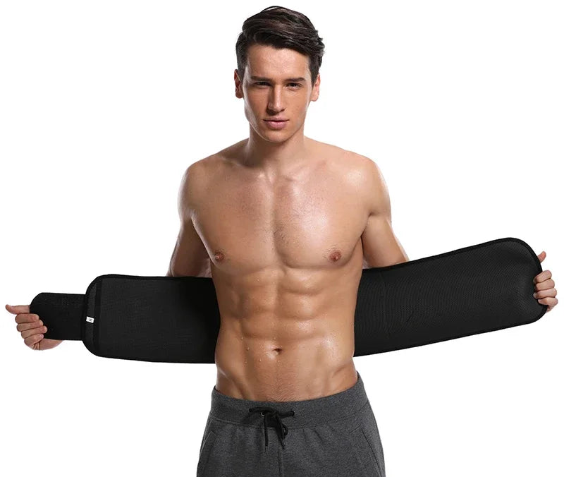 Men Body Shaper Waist Cinchers Trainer Tummy Control Comperssion Neoprene Sweat Wrap for Stomach Back Lumbar Support Shapewear