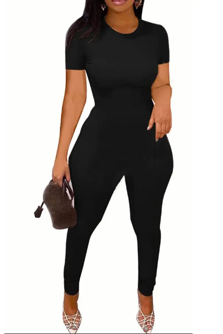 Women's Ribbed Lounge Wear 2 Piece Set Casual Summer Outfit Sleeve Top with Elastic Leggings Junior Size Eye Catching Solid Color