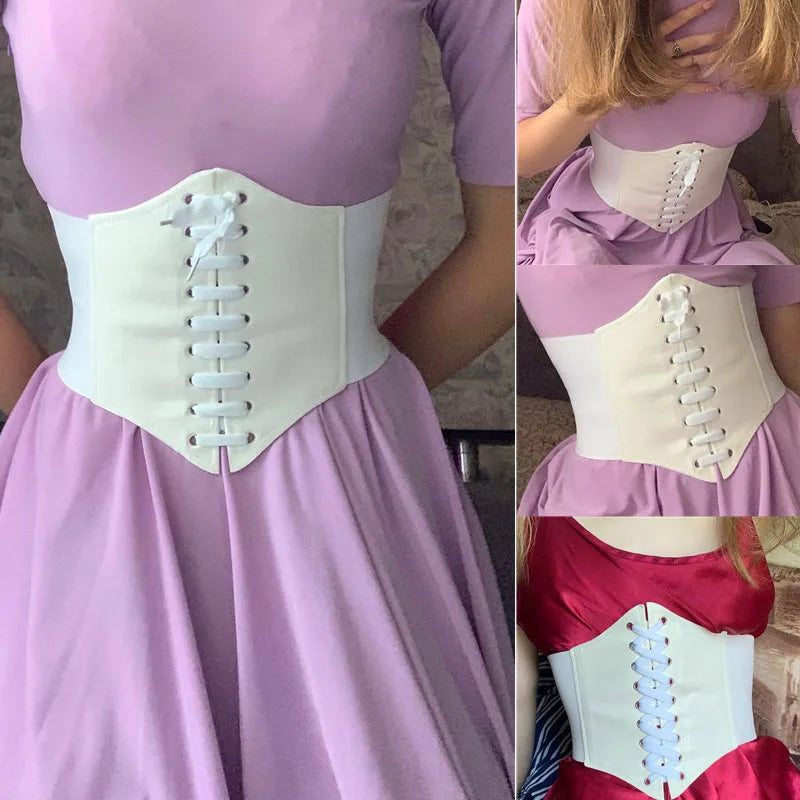 2024 Corset Wide Belts Pu Leather Slimming Body For Women Elastic Waist Cinto Sobretudo Feminin Ceinture Femme Fajas