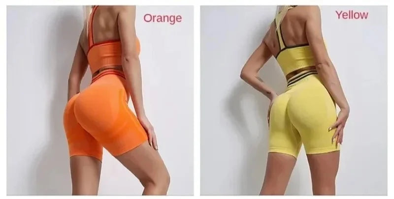 Women's Yoga Clothing Set Long Sleeve Leggings Pants for Gym Fitness Tracksuit Active Wear Workout Clothes