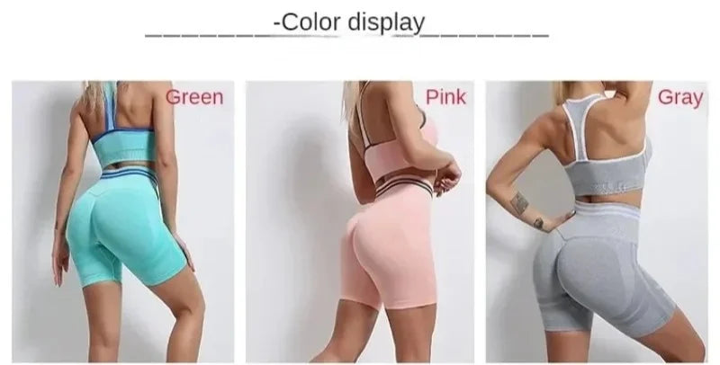 Women's Yoga Clothing Set Long Sleeve Leggings Pants for Gym Fitness Tracksuit Active Wear Workout Clothes